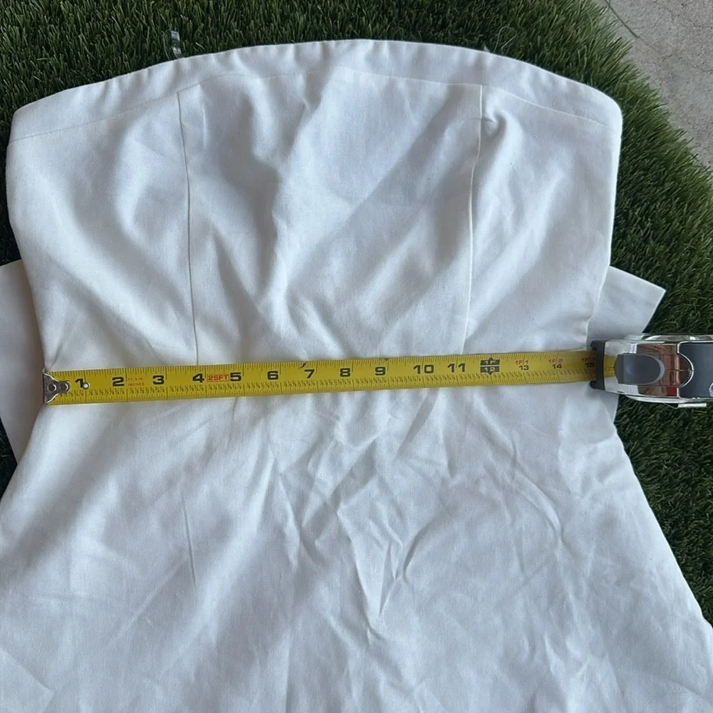 Altar'd State Ivory Strapless Dress Bow in back Women’s Size Large - Picture 3 of 11